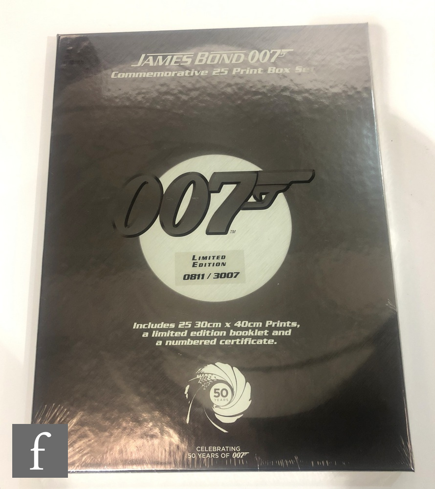 A James Bond 007 commemorative twenty five print box set, limited edition numbered 0811/3007,