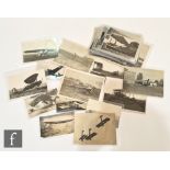 A collection of original black and white photographs circa 1900-1939, to include zeppelins and other