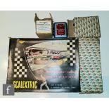 A Scalextric Competition Car Series Set CM33 with C61 Porsche in yellow with RN 5 and C60 Jaguar D