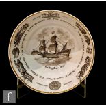 A boxed limited edition Royal Worcester footed bowl 'The Mayflower Bowl', numbered 475, with