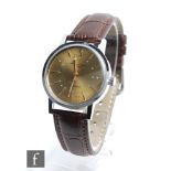 A gentleman's mid 20th Century Favre-Leuba Sandow stainless steel manual wrist watch, batons to a