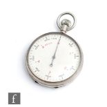 An Admiralty Pattern No. 6 stop watch, white dial with 0 -4500 yards markers, engraved PATT 6 and