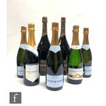 A collection of prosecco and champagnes to include, two magnum bottles of Bortolin Angelo