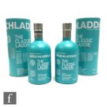 Two bottles of Bruichladdich 'The Classic Laddie' Islay single malt whisky, 70cl, in original