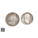 William IIII to Victoria - Halfcrown 1836 and a double florin 1890. (2)