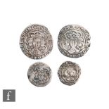 Edward IV and Henry VII - Edward IV groat, Bristol mint, another crown mint mark, a half groat and