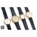 Four mid 20th Century gentleman's manual wrist watches Duward, Oris, Surdiac and J.M.F examples each