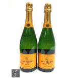 Two bottles of Veuve Clicquot Champagne, 750ml. (2)
