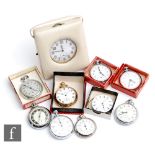 A parcel lot of assorted chrome and gilt metal pocket watches to include boxed examples, with a