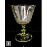 An early 20th Century large goblet circa 1910, designed by Harry Powell in the Venetian Style, the