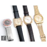 Four assorted mid 20th Century gentleman's wrist watches to include a Certina annd Nivada automatic,