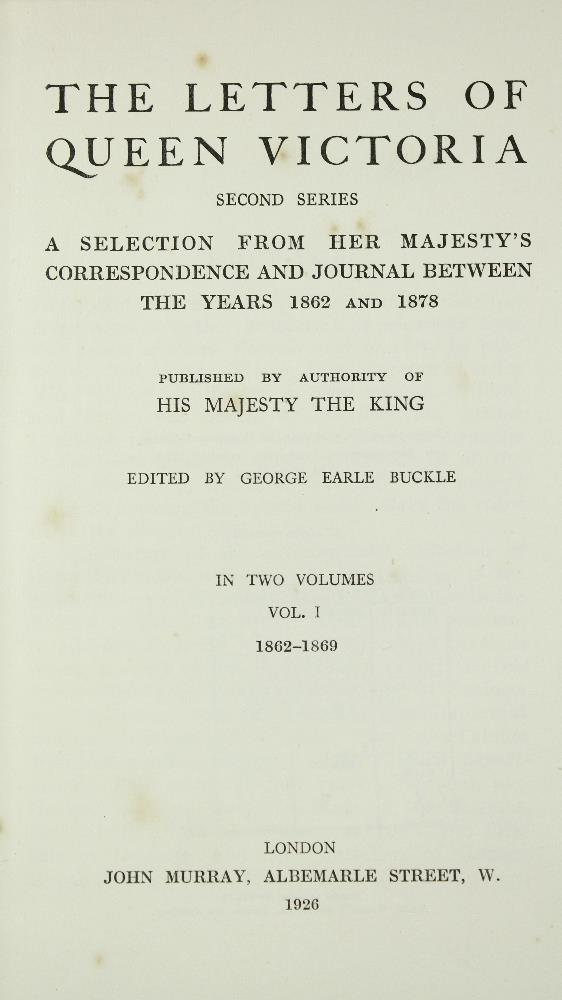 Buckle (George Earle)ed. The Letters of Queen Victoria - Second Series, 3 vols. L. (John Murray) - Image 3 of 7