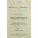 Malthus (T.R.) An Essay on the Principle of Population, 2 vols. 8vo L. 1807. Fourth Edn., 2 hf.