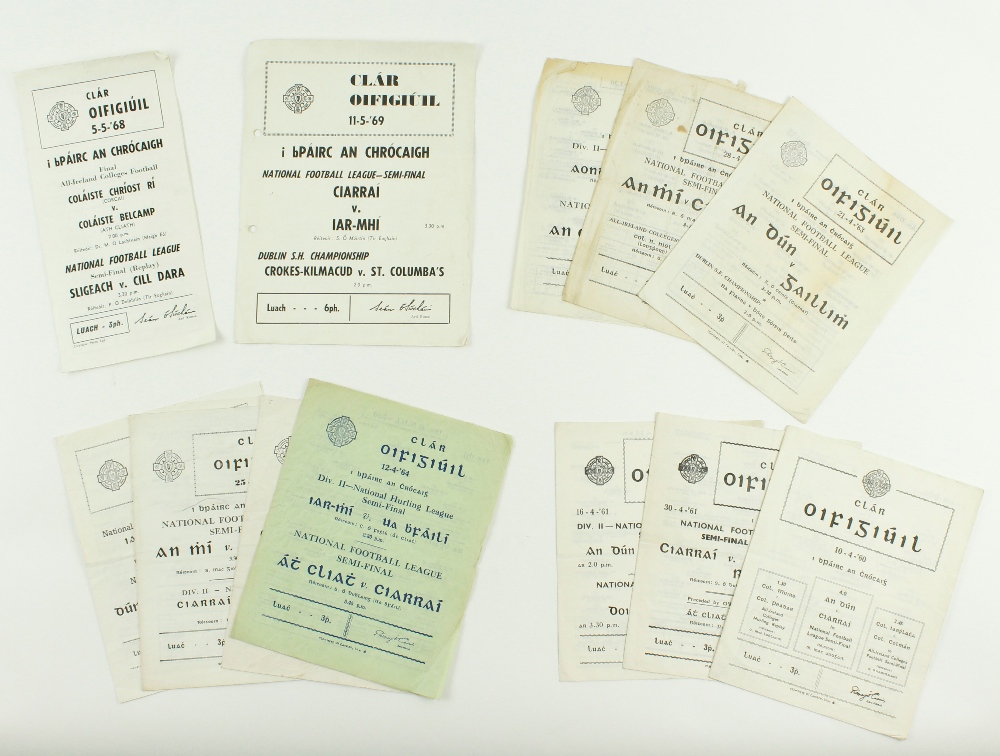 G.A.A.: [Football 1960's] [National League] a collection of 12 Official Match Programmes to