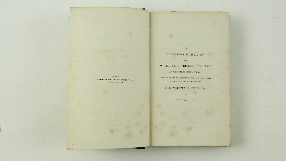 Crofton Croker (T.) The Popular Songs of Ireland, 8vo L. (Henry Colburn) 1839, First, dedit., - Image 5 of 6