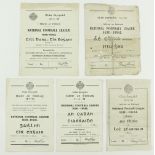 G.A.A.: Football 1950s' [National League] a collection of five Official Match Programmes to