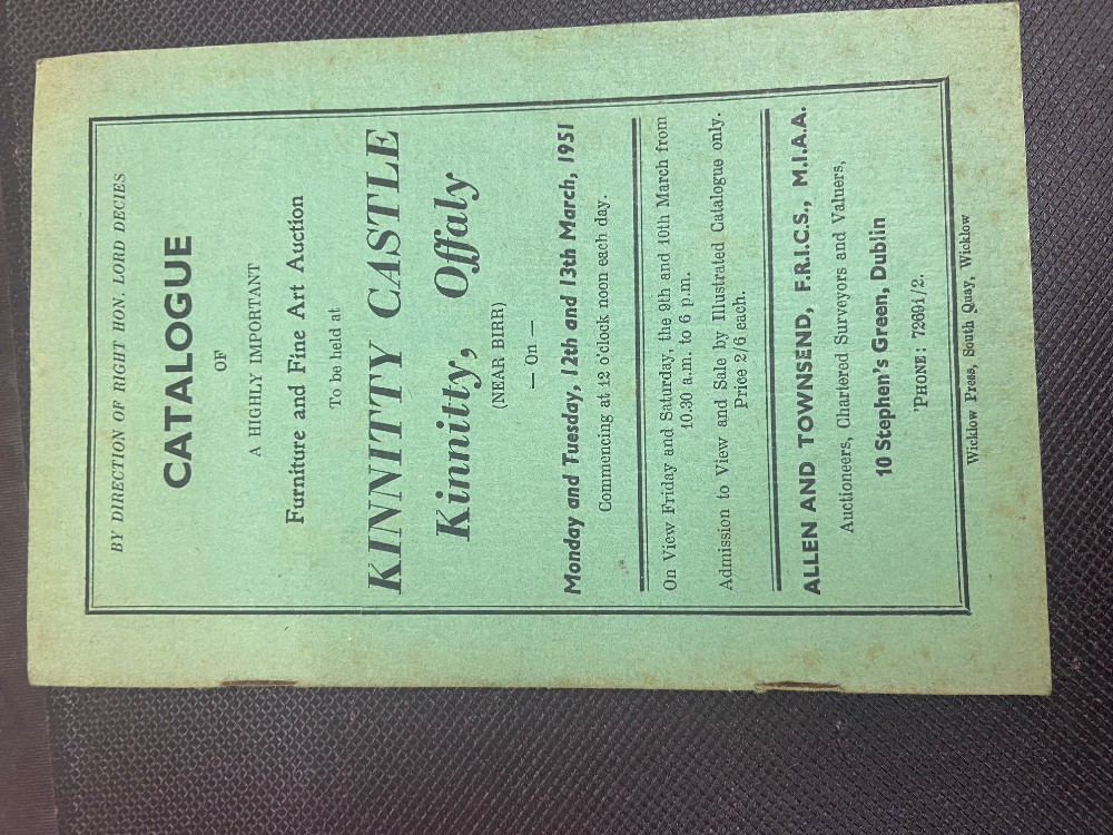 Co. Offaly House Sale Catalogues: 1. By direction of Rt. Hon. Lord Decies, Catalogue of a Highly - Image 11 of 12