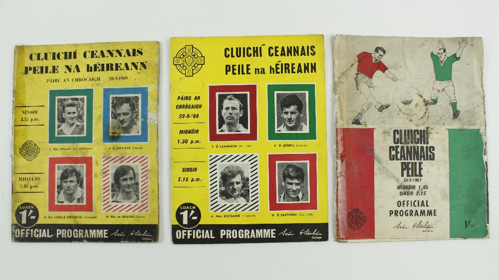 G.A.A.: Football, All-Irelands 1967 - 1969, Official Match Programmes for:(a) 1967 All-Ireland, Cork