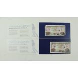 Banknotes: [Ulster Bank Limited] Two consecutive Five Pound Sterling Bank Notes - 'George Best'