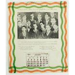 Co. Cork: Republican Interest. A printed Photographic Calendar (1958) celebrating "Na Buachailli a
