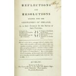 Presentation Copy to Mr. Thos. Pleasant'sBinding: [Madden (S.)] Reflections and Resolutions Proper