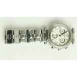 A silvered stainless steel "Lucien Piccard" chrono Swiss Ladies Wrist Watch, with circular