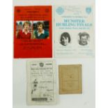 G.A.A.: Munster [Hurling & Football] 1960's/70's, a collection of three Official Match Programmes to