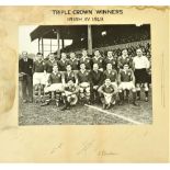 1949 Triple Crown WinnersIrish Rugby: I.R.F.U.,  An Official black and white Group / Team Photograph
