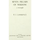 Lawrence (T.E.) Seven Pillars of Wisdom - A Triumph, Lg. 4to L. 1935. First General Edition, port.