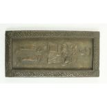 Sculpture: [Michael Collins] A bronzed relief panel depicting General Michael Collins in full