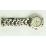 A Ladies "Tag Heuer" stainless steel sapphire crystal Professional Wrist Watch, with link