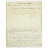 Shipping interest, Waterford. Invoice / Bill of Lading addressed to Terence Clark, Ironmonger,