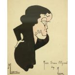 Macnie (Isa, 'Mac')  A very good collection of four original caricatures in ink and watercolour, all