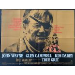 Cinema Poster: True Grit, [1969]  directed by Henry Hathaway, starring John Wayne, Glen Campbell,