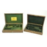 Militaria:  A 19th Century fitted mahogany hand Gun Box,  with original label for "Deane, Adams &