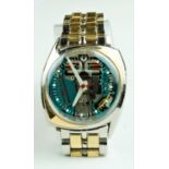 A "Bulova Accutron" Gentleman's space view timepiece, c. 1960's, with domed glass and exposed works,