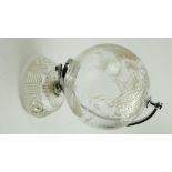 A Waterford crystal etched model of a Globe of the World, on shaped base. (1)