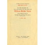 [Yeats, W.B.] A Memorial Sermon preached at Drumcliffe on the occasion of the Centenary of the Birth