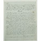 Duties on Timber: Manuscript petition from Belfast Chamber of Commerce to House of Commons 1835,
