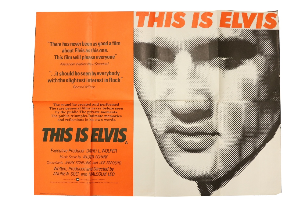 Cinema Poster:   This Is Elvis, 1981 starring Elvis Presley, produced by David L. Wolper, (