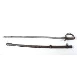 A Georgian period Officers Sword, by Ireland, 11 Ellis Quay, Dublin with pierced hand guard and