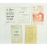 G.A.A.: Hurling & Football 1960's / 70's, a collection of five Match Programmes to include:(a) N.H.