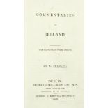 Association CopyEconomics: Stanley (W.) Commentaries on Ireland, The Cloncurry Prize Essays, 12mo D.