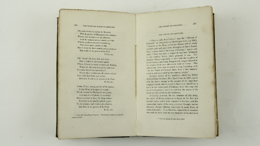 Crofton Croker (T.) The Popular Songs of Ireland, 8vo L. (Henry Colburn) 1839, First, dedit., - Image 6 of 6