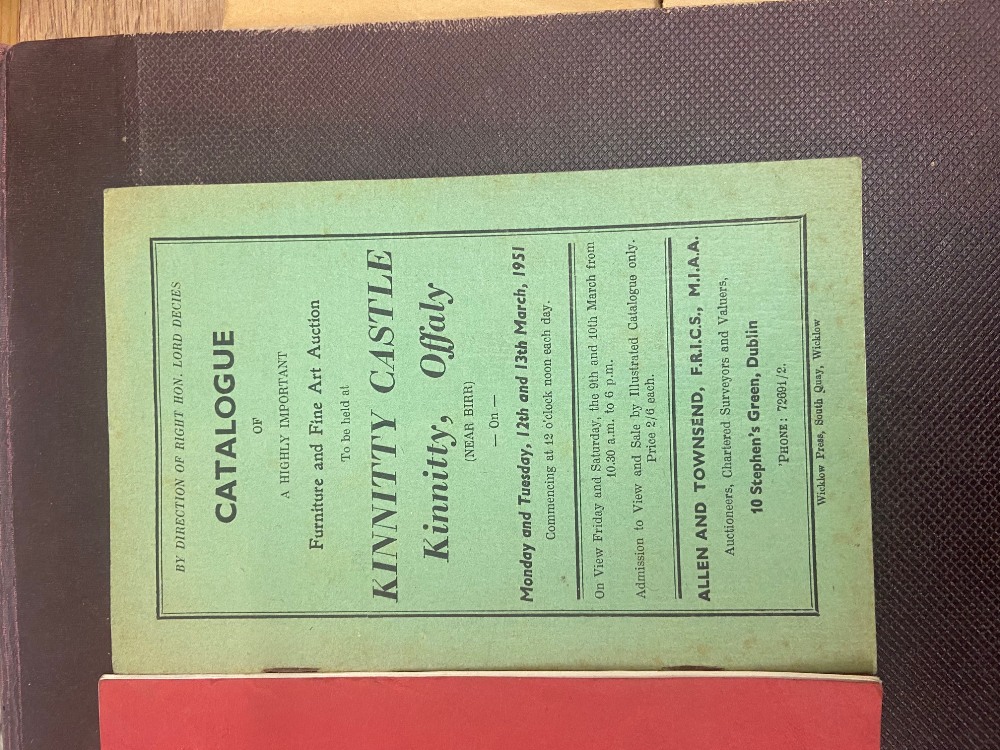 Co. Offaly House Sale Catalogues: 1. By direction of Rt. Hon. Lord Decies, Catalogue of a Highly - Image 5 of 12