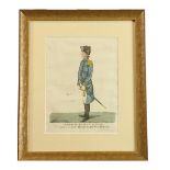 After Deighton, London 1809 Coloured Engraving: "A First Rate Man of War, taken from the Dockyard,