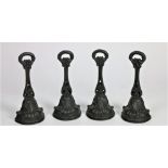 An unusual set of four Victorian cast iron Door Stops, stamped "Kenrick" Foundry, each approx. 35