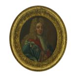 Circle of William Wissing, Dutch (1656-1687)A fine oval "Portrait of a Gentleman (possibly King