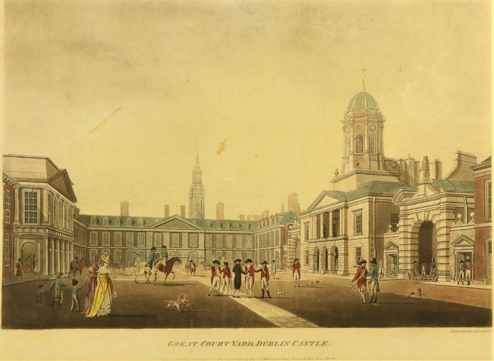 James Malton (1761 - 1803)A very good set of 13, original hand coloured Engravings of Dublin c. - Image 12 of 14