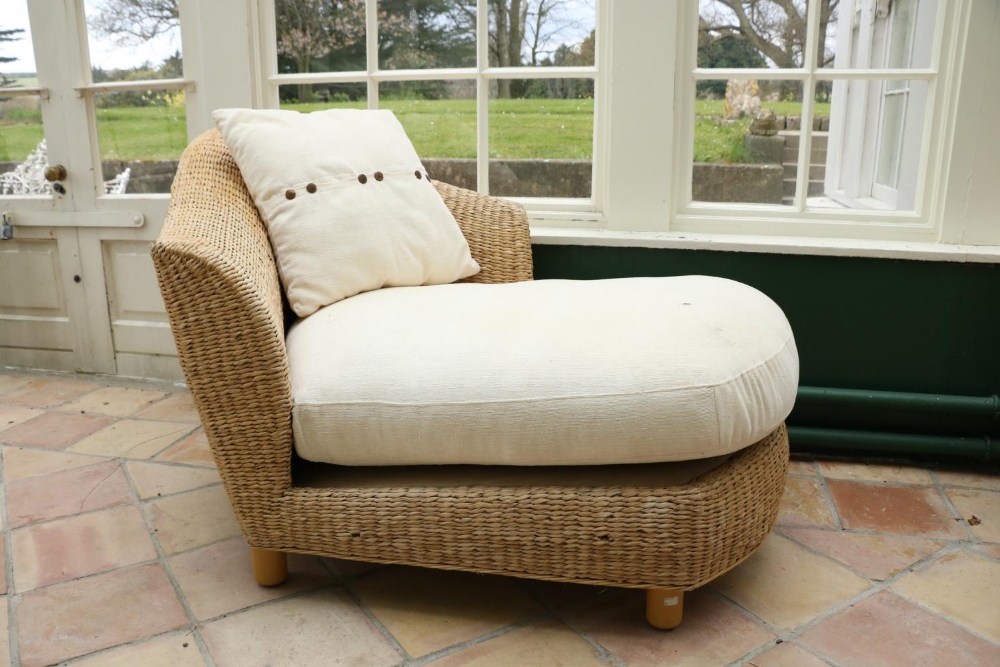 An attractive 8 piece cane work Conservatory Suite, consisting of a two seater settee, two - Image 3 of 5